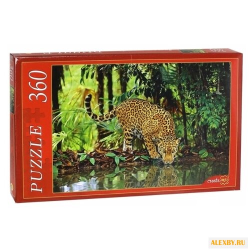 Пазл Рыжий кот Ягуар в джунглях