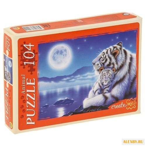 Пазл Рыжий кот Animal Белые