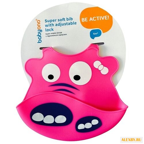 BabyOno Нагрудник силиконовый с