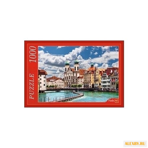 Пазл Рыжий кот Город в