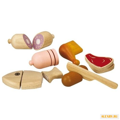 Набор продуктов с посудой