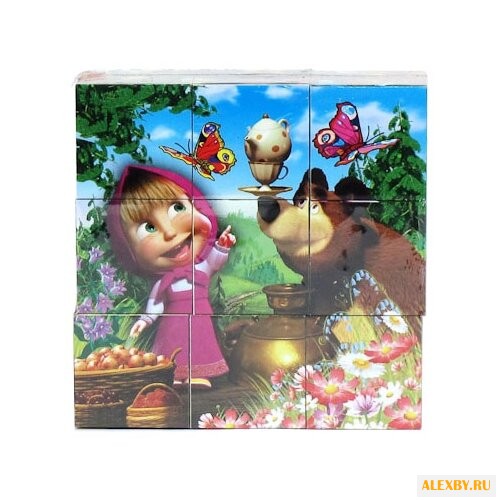 Кубики-пазлы Играем вместе Маша