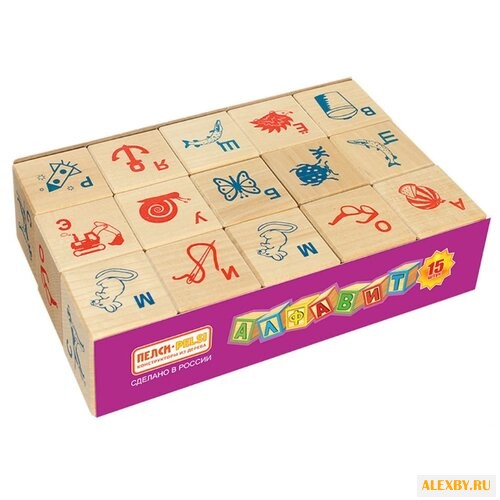 Кубики Пелси Алфавит и рисунок