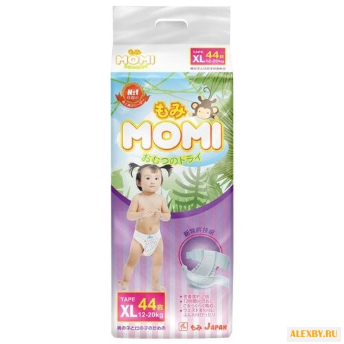 Momi подгузники XL 12-20 кг 44