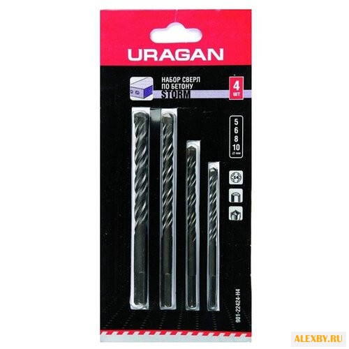 Набор сверл URAGAN 901-22424-H4