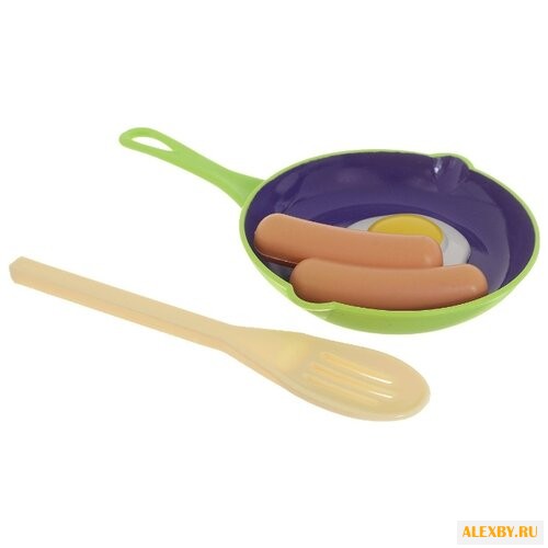 Набор продуктов с посудой