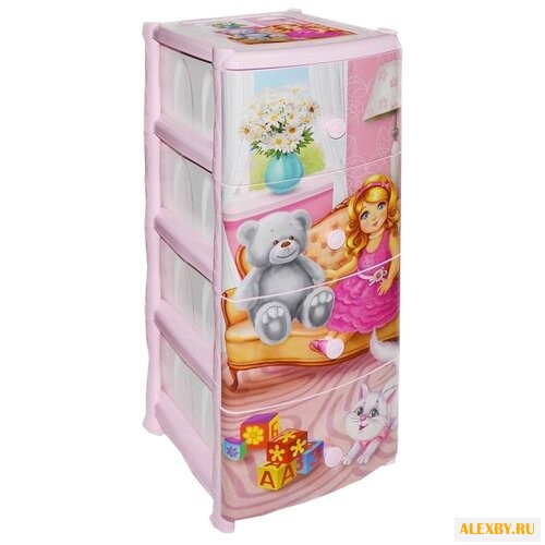 Бельевой комод ВиолетПласт 4