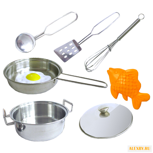 Набор продуктов с посудой S+S