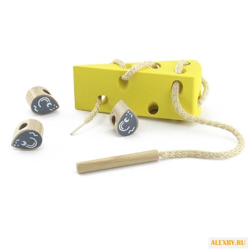 Шнуровка Игрушки из дерева Сыр