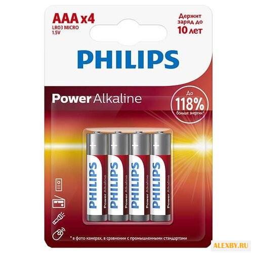 Батарейка AAA Philips LR03P4B