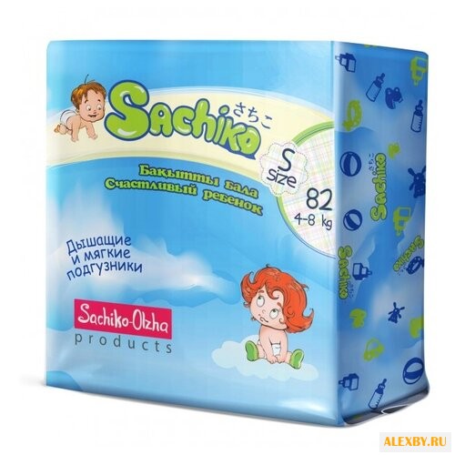 Sachiko подгузники S 4-8 кг 82