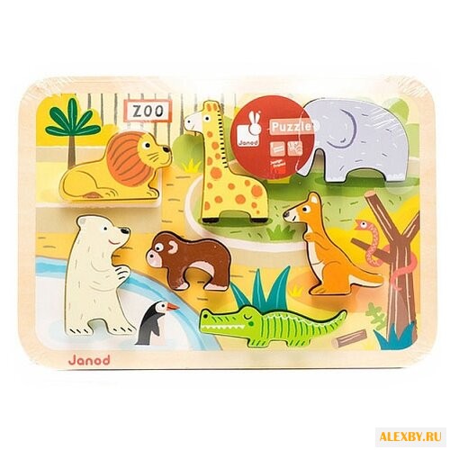 Рамка-вкладыш Janod Зоопарк