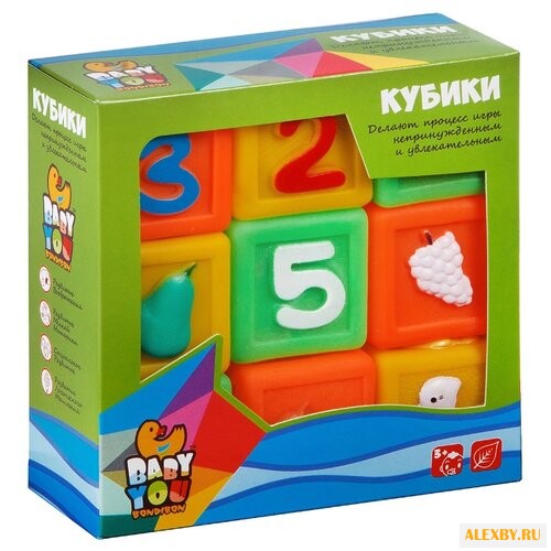 Кубики BONDIBON Цифры Фрукты