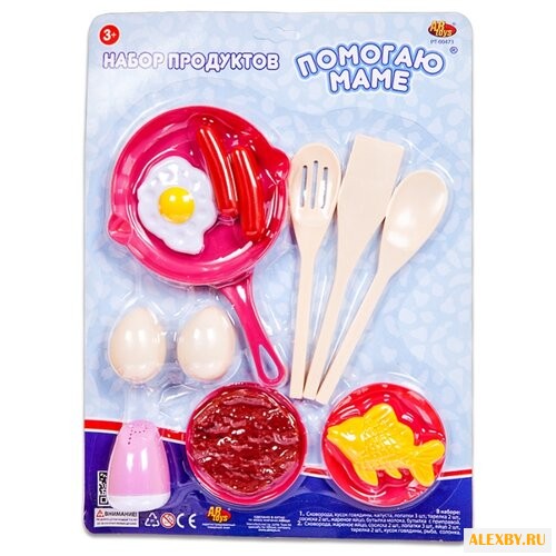 Набор продуктов с посудой