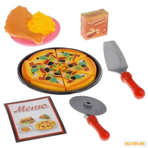 Набор продуктов с посудой