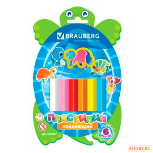 Пластилин BRAUBERG плавающий 6