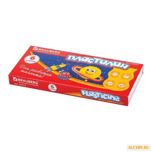 Пластилин BRAUBERG 6 цветов