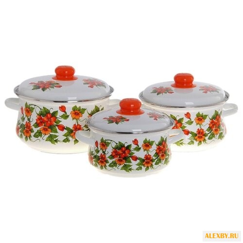 Набор кастрюль Эмаль Забава
