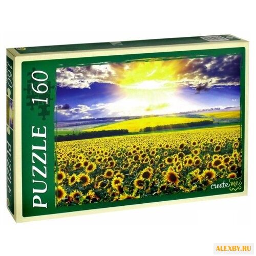 Пазл Рыжий кот Поле подсолнухов