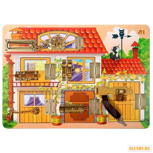 Бизиборд Деревянные игрушки Домик