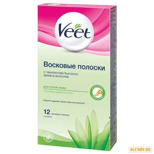 Veet Восковые полоски с алоэ