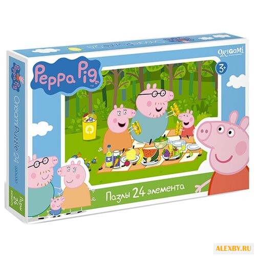 Пазл Origami Peppa Pig Пикник