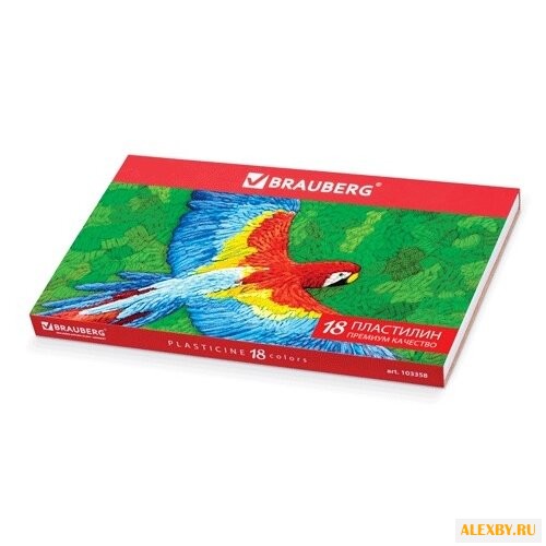 Пластилин BRAUBERG 18 цветов