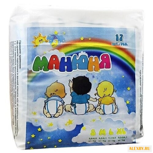 Манюня подгузники M 5.5-8.1 кг