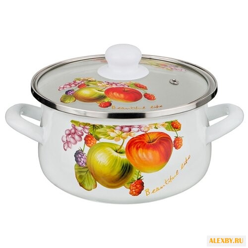 Кастрюля Agness со стеклянной
