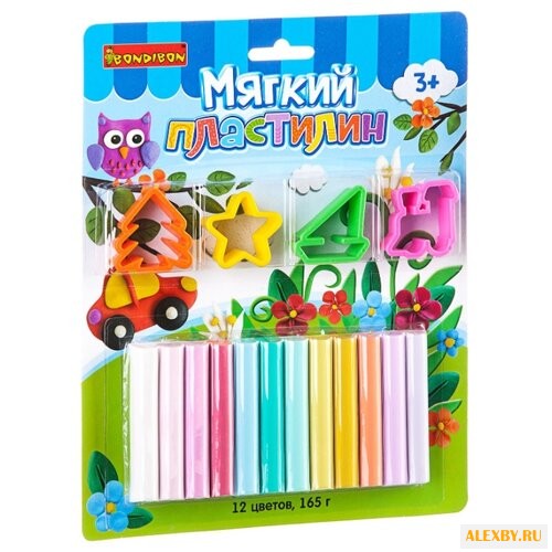 Пластилин BONDIBON 12 цветов с
