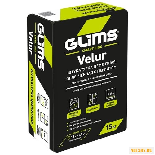 Штукатурка GLIMS Velur 15 кг