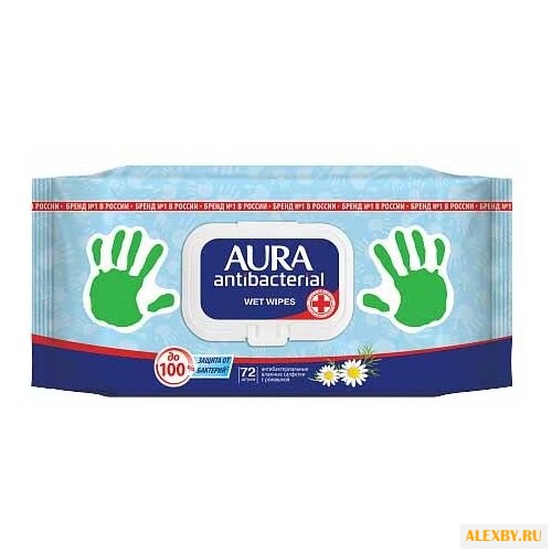 Влажные салфетки Aura