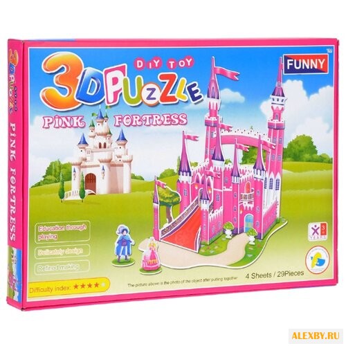 Пазл Zilipoo 3D Розовый замок