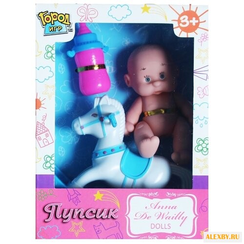 Пупс Anna De Wailly на лошадке