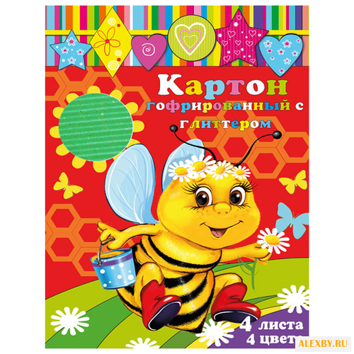 Цветной картон гофрированный