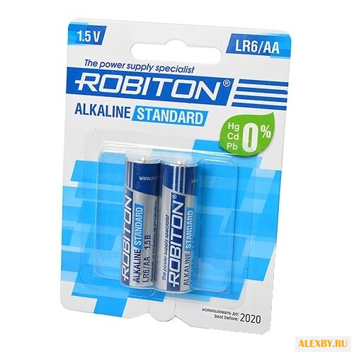 Батарейка AA ROBITON LR6 BL2