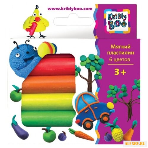 Пластилин Kribly Boo 6 цветов