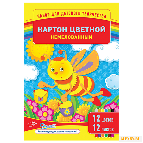 Цветной картон немелованный в