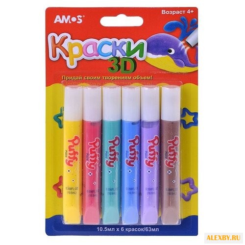AMOS Объемные краски Puffy 6