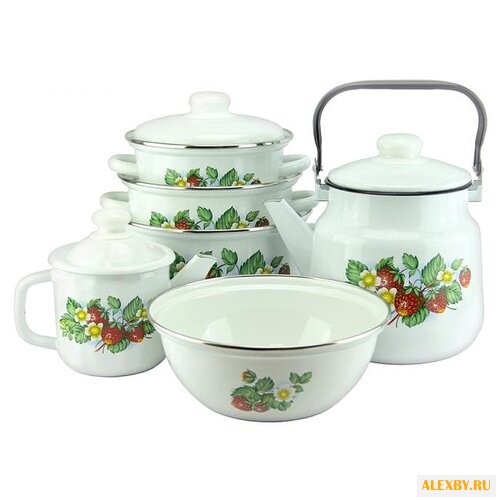 Набор посуды Эмаль Лесная ягода