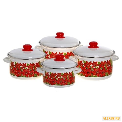 Набор кастрюль Эмаль Подарочный