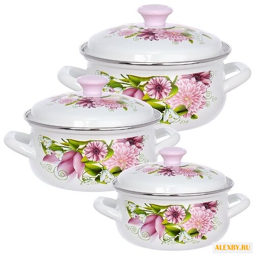 Набор кастрюль КМЗ Весна-1 6 пр.
