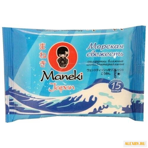 Влажные салфетки Maneki Морская