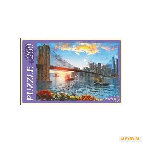 Пазл Рыжий кот Мост в Бруклине