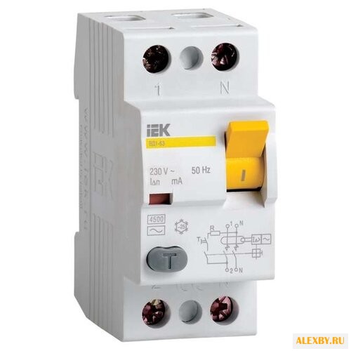 УЗО IEK 300мА тип AC ВД1-63