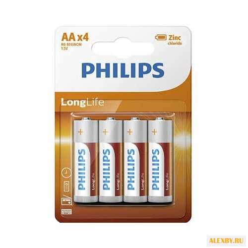 Батарейка AA Philips R6L4B 10