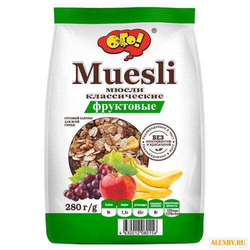 Мюсли ОГО! хлопья фруктовые