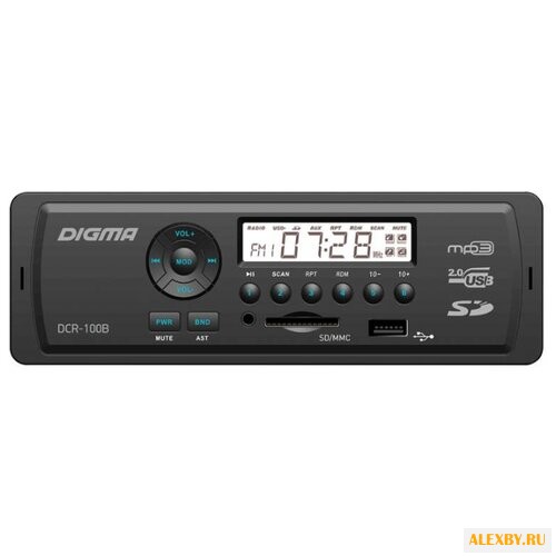 Автомагнитола Digma DCR-100B