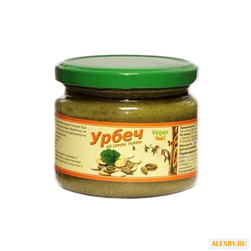 Vegan food Урбеч из семян тыквы