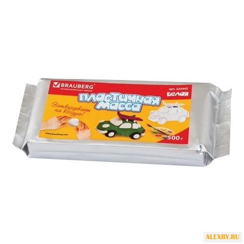 Масса для лепки BRAUBERG белая